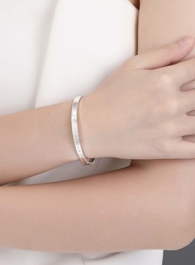 新品真足银999LUCK手镯女手链串