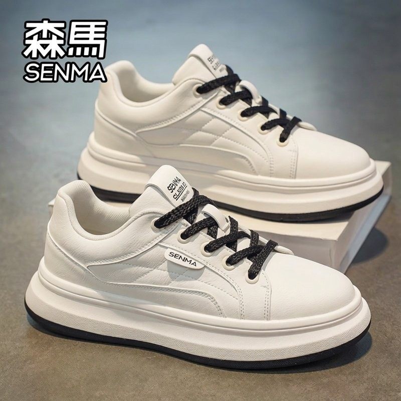 森马男鞋冬季运动休闲低帮白色板鞋青少年高级感百搭真皮小白潮鞋,运动鞋new,板鞋,淘宝优惠券,粉丝福利购,淘宝优惠卷