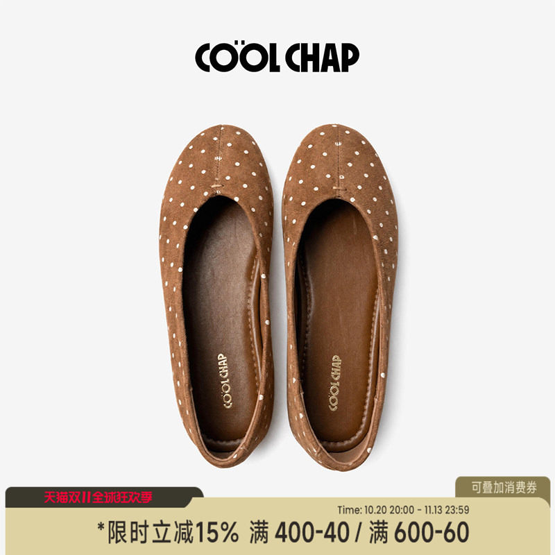 COOLCHAP圆舞曲波点系列芭蕾鞋26秋季新款日常平底圆头浅口单鞋女