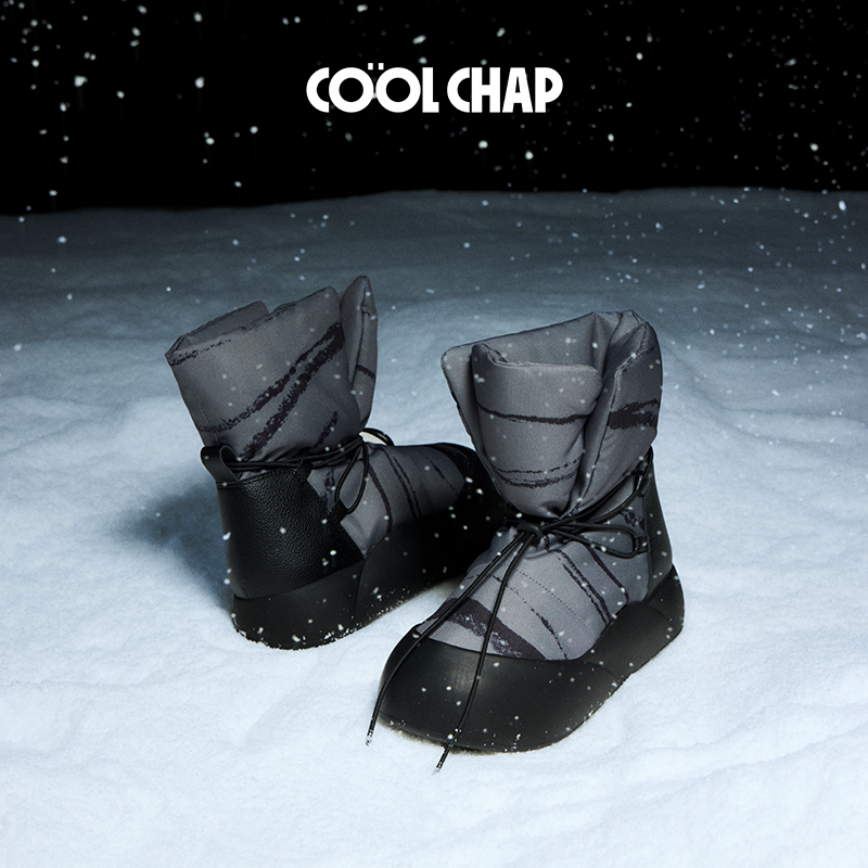 COOLCHAP秋冬季新款黑色雪地靴