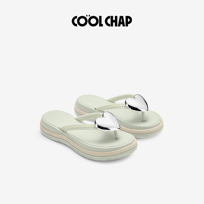 COOLCHAP夏新款厚底人字拖女