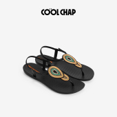 女夏绝美沙滩平底夹脚凉拖 凉鞋 迪丽热巴同款 COOLCHAP25新款