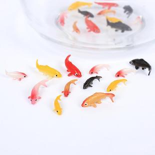 微迷你真锦鲤金鱼模仿型缩流水场景造景摆件小缸饰品鱼配件