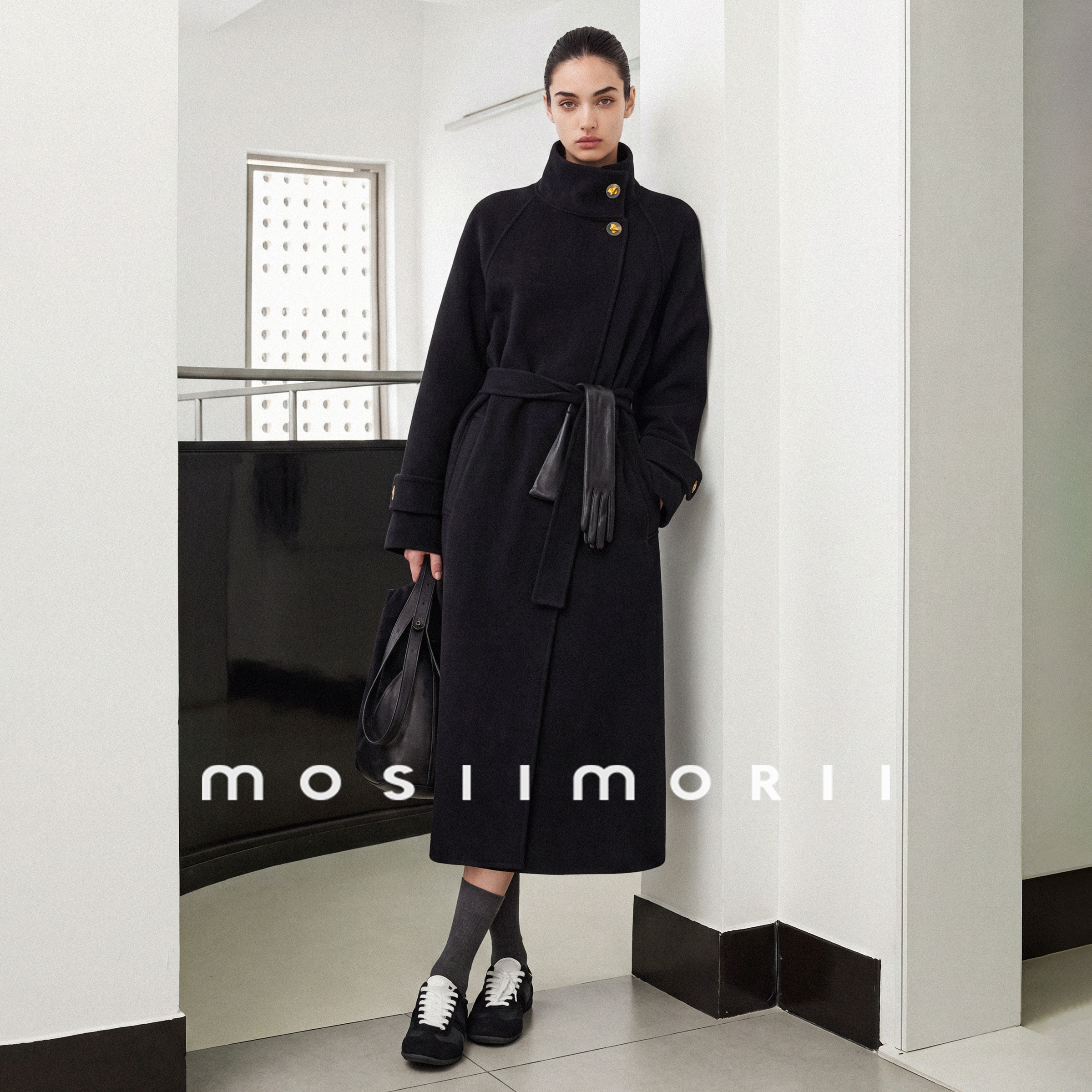 MOSIIMORII【COLD敌】早春羊毛大衣2026新款女长款立领双面呢外套