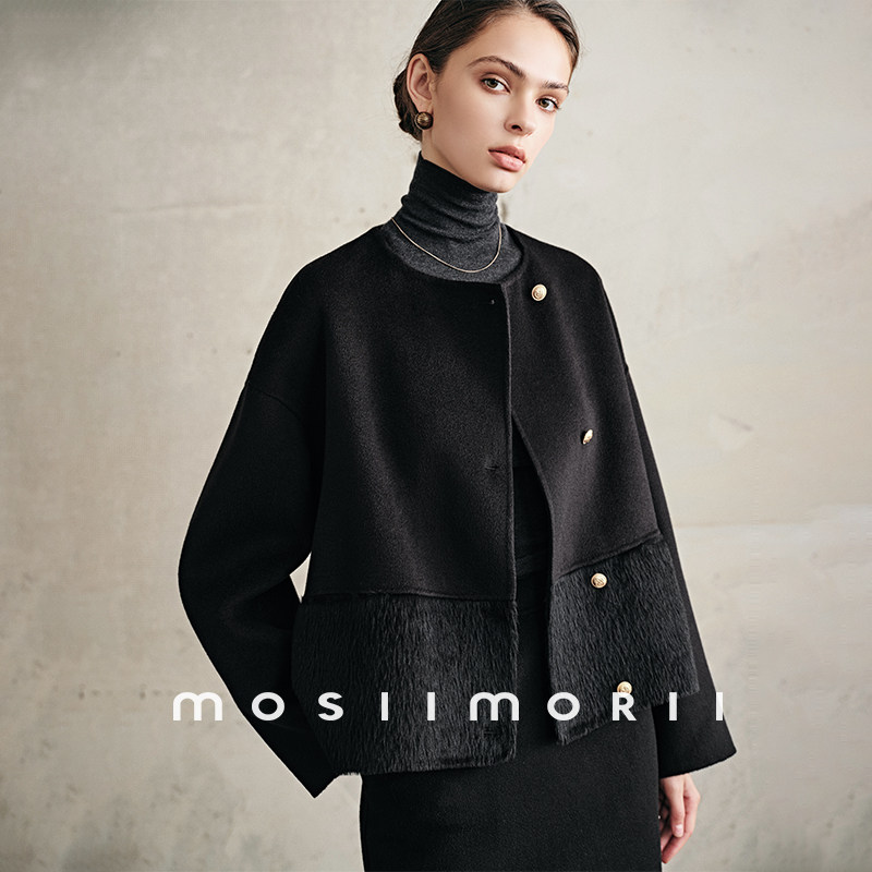 MOSIIMORII【乌托邦】绵羊毛大衣女秋冬2026新款羊驼毛双面呢外套