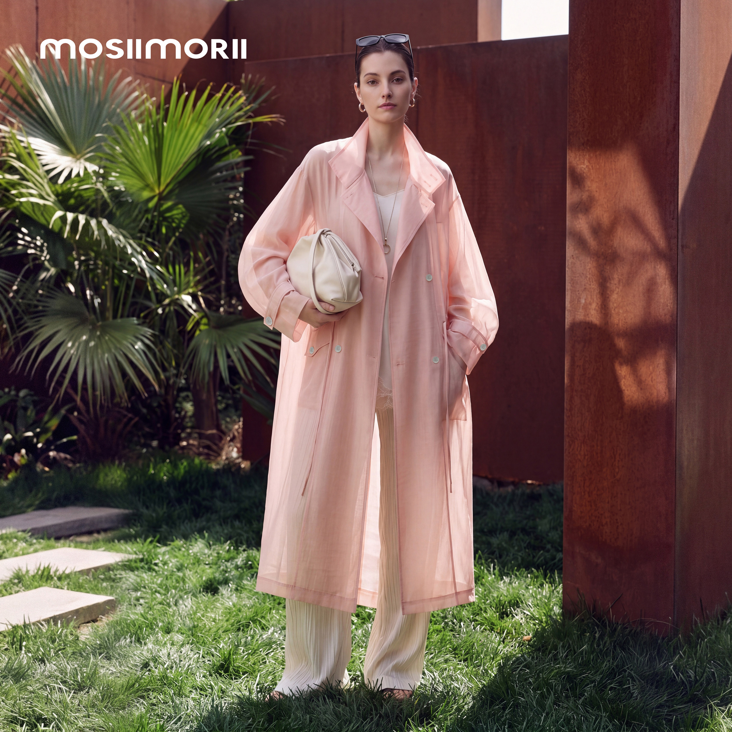 MOSIIMORII【塞纳河雾】秋季风衣外套女百搭时尚亚麻2026新款防晒