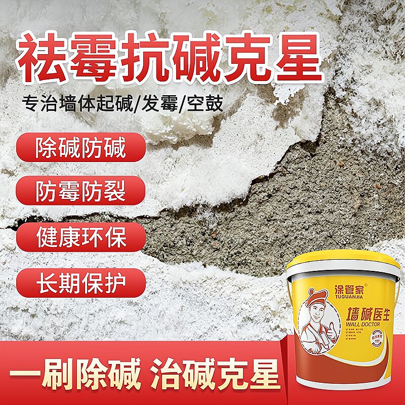 内墙防水防霉涂料墙面反碱处理墙壁起碱克星除碱剂白补墙膏抗碱王