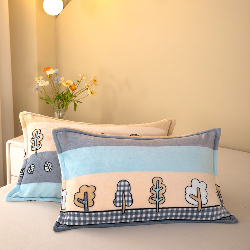 牛奶绒枕套保暖舒适不缩水不掉色