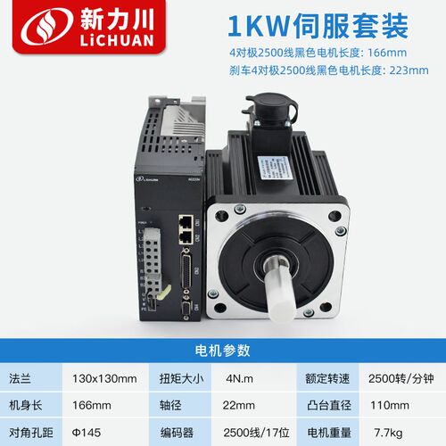 力川A4/A6系列1.8KW/2KW/2.3KW/2.6KW伺服电机CANopen总线通讯