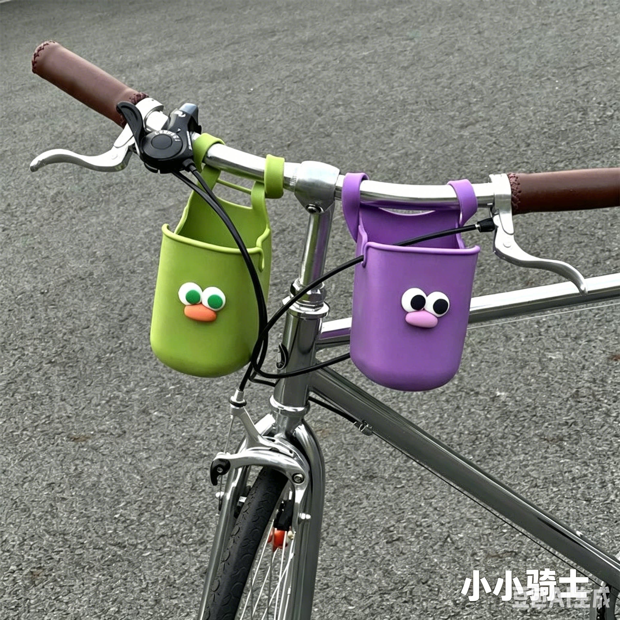 新款小狗卡通公路自行车配件骑行水杯套水杯架通用电动车推车挂包