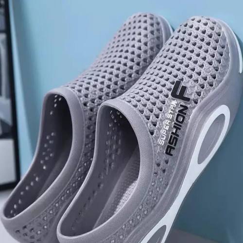 洞洞鞋男士夏季2024新款户外防水防滑透气防臭休闲上班工作凉鞋