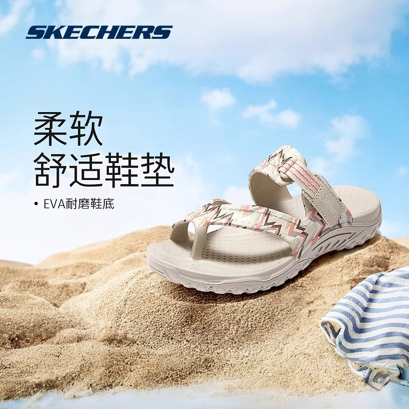斯凯奇官方outlets2025夏新款女子舒适休闲凉鞋外穿拖鞋时尚百搭