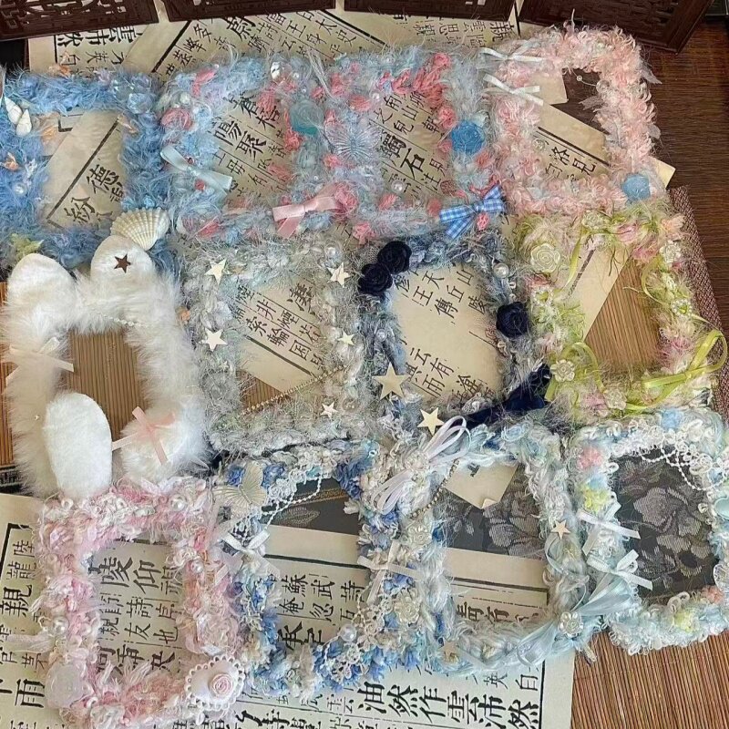 50款卡砖手混线梦幻软萌钩织卡套串珠分装福袋DIY编织发夹配色系