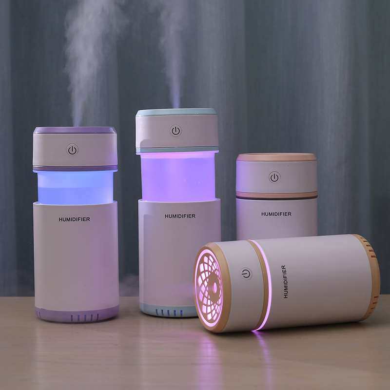 现货速发车载加湿器空气净化器一体车用香薰机喷雾加湿车内七彩灯