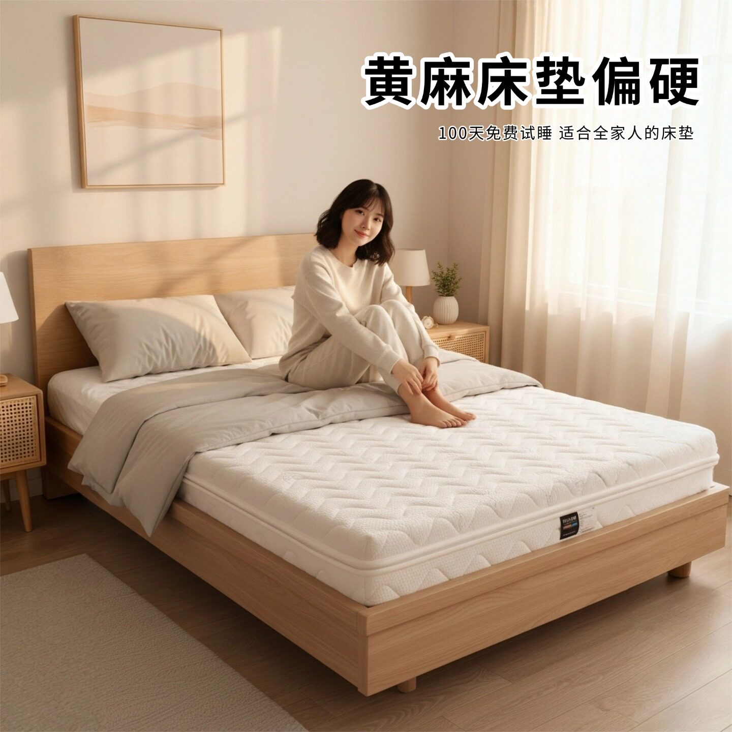 菲欧宫床垫偏硬黄麻S型椰棕老人儿童护腰脊全拆0甲醛0胶水榻榻米