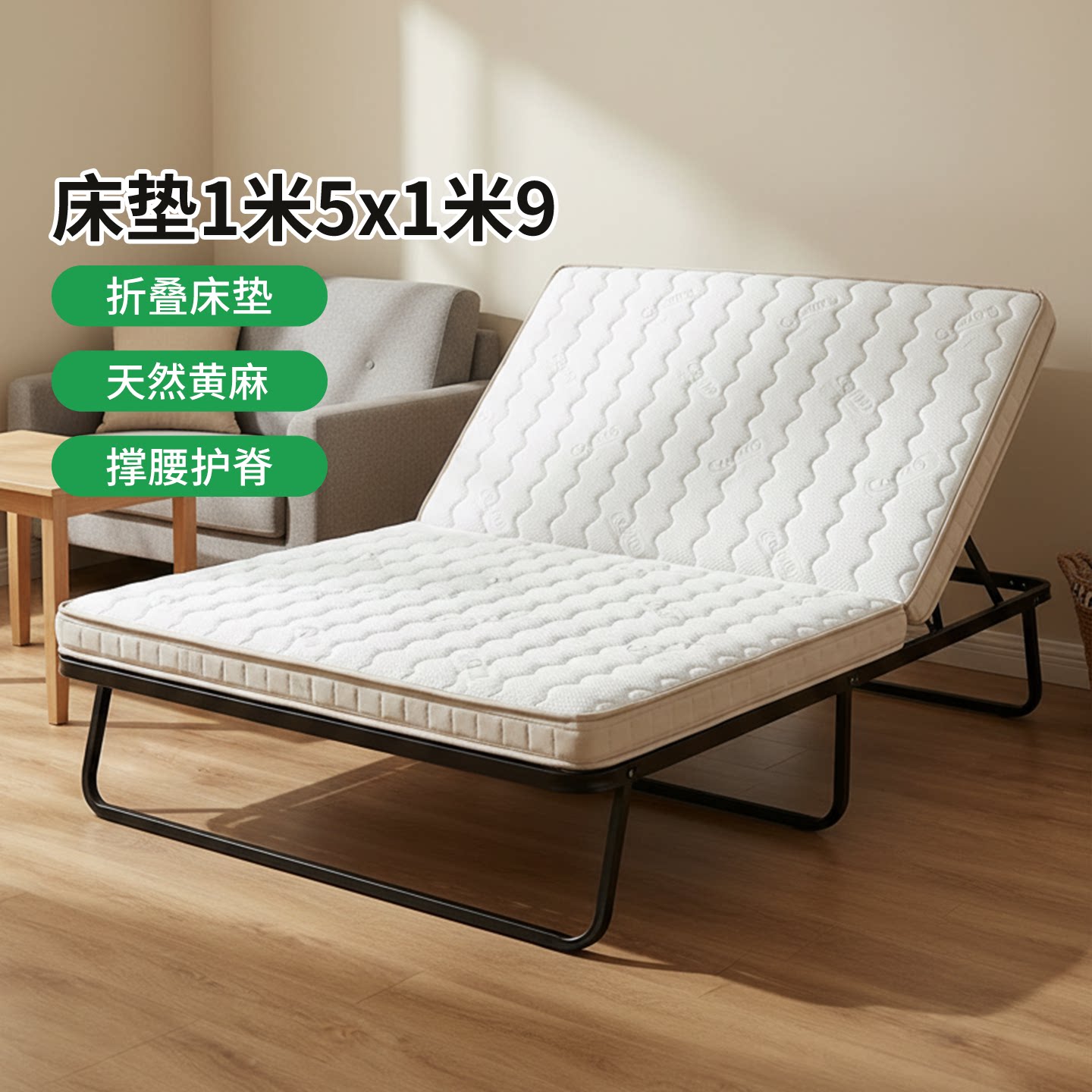 菲欧宫冰丝护脊折叠床垫图片