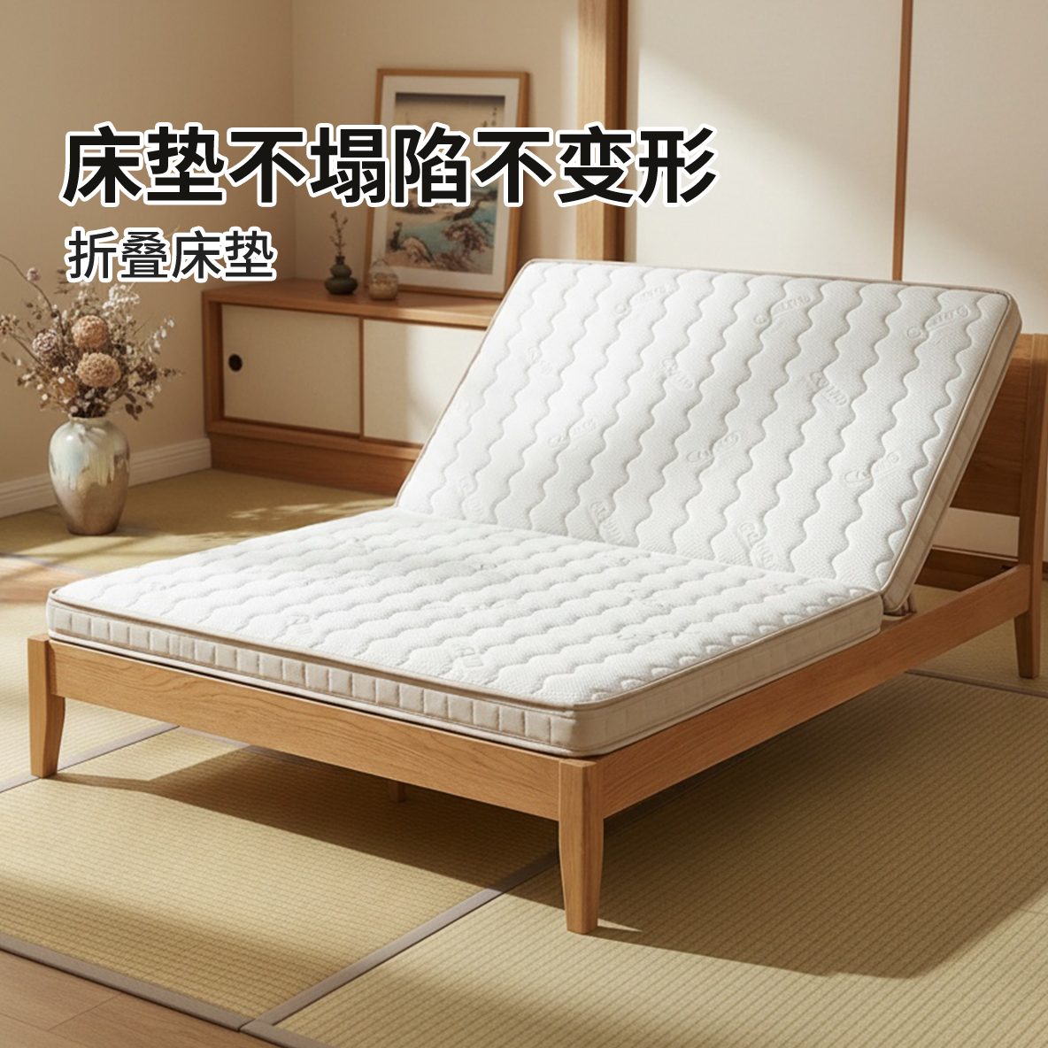 菲欧宫床垫不塌陷不变形折叠床垫硬垫子环保护脊薄床垫护腰冰丝