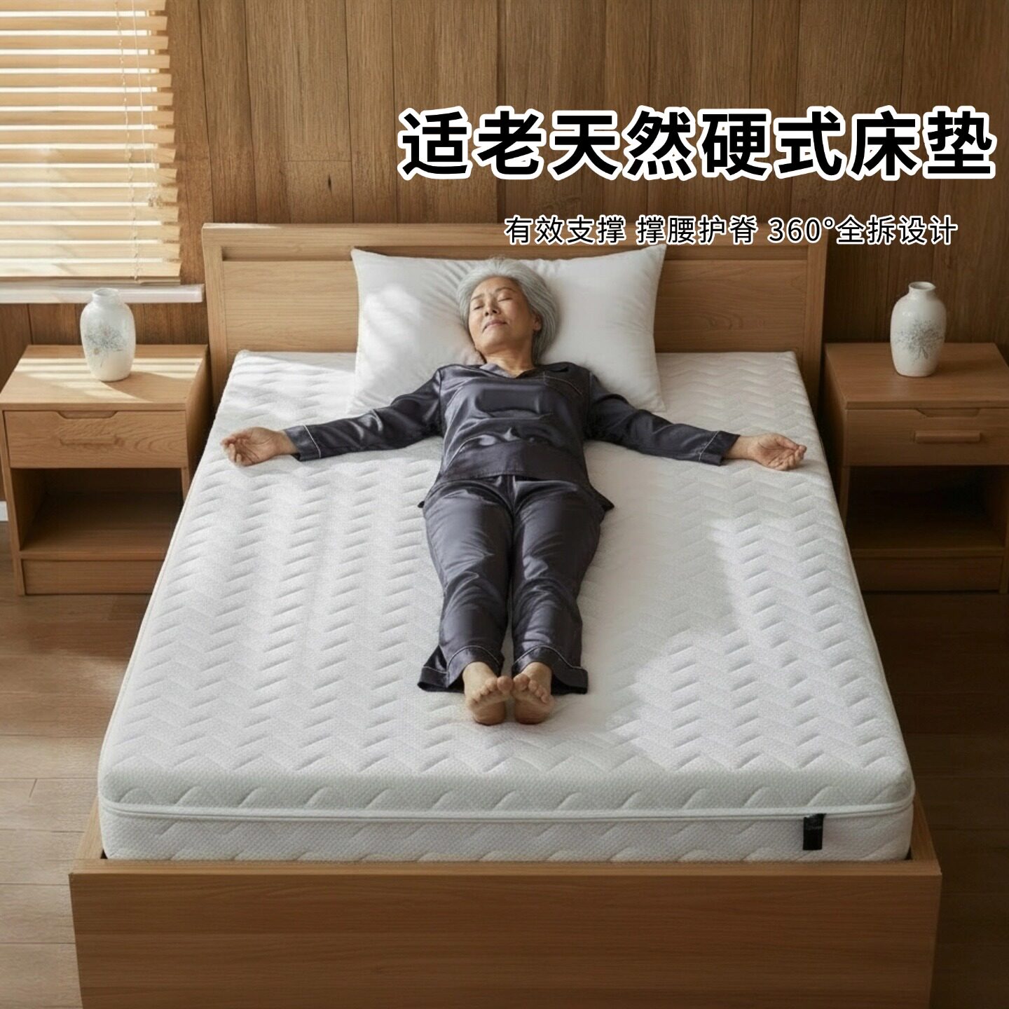 菲欧宫天然硬式床垫适老椰棕S型黄麻儿童护腰全拆0甲醛胶水榻榻米
