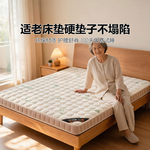 菲欧宫床垫硬垫子不塌陷适老椰棕黄麻儿童护脊护腰榻榻米定制折叠