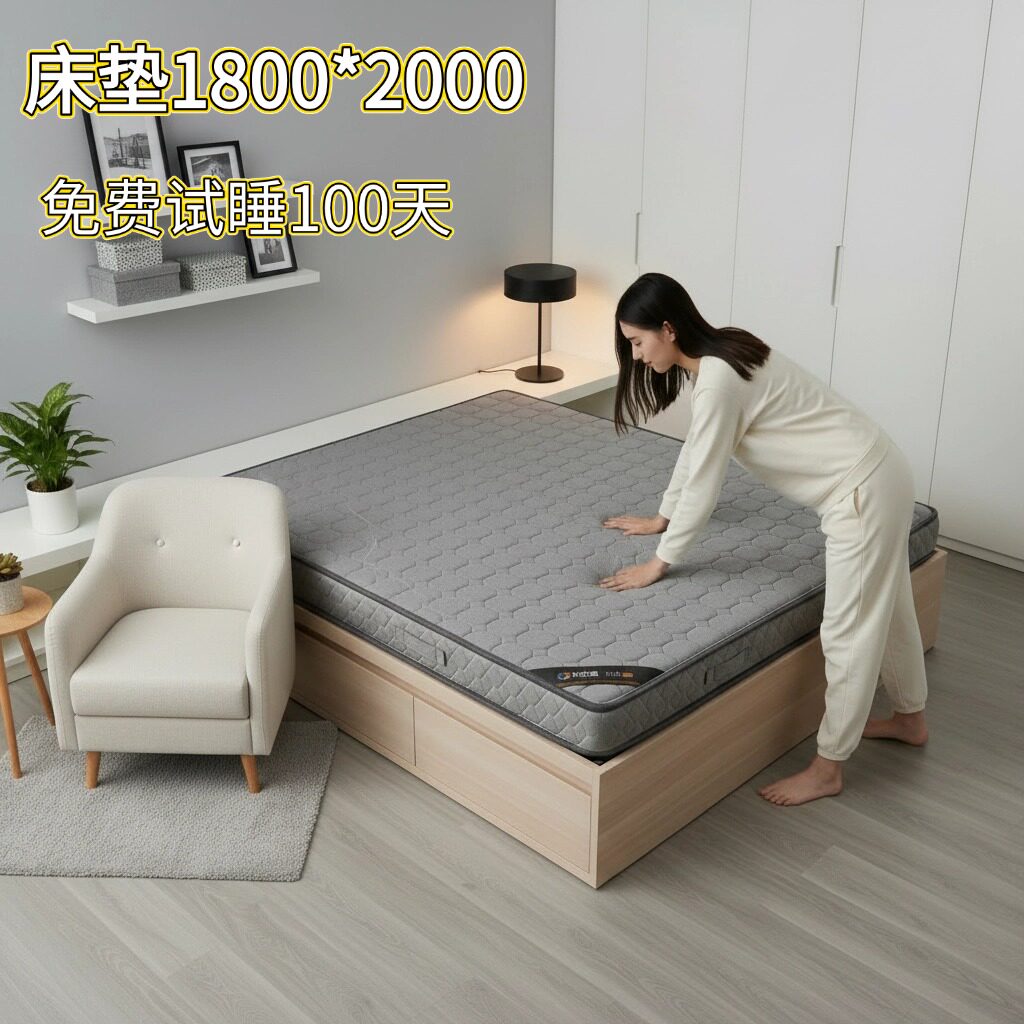 菲欧宫床垫180x200榻榻米床垫S型黄麻天然乳胶护腰护脊榻榻米定制