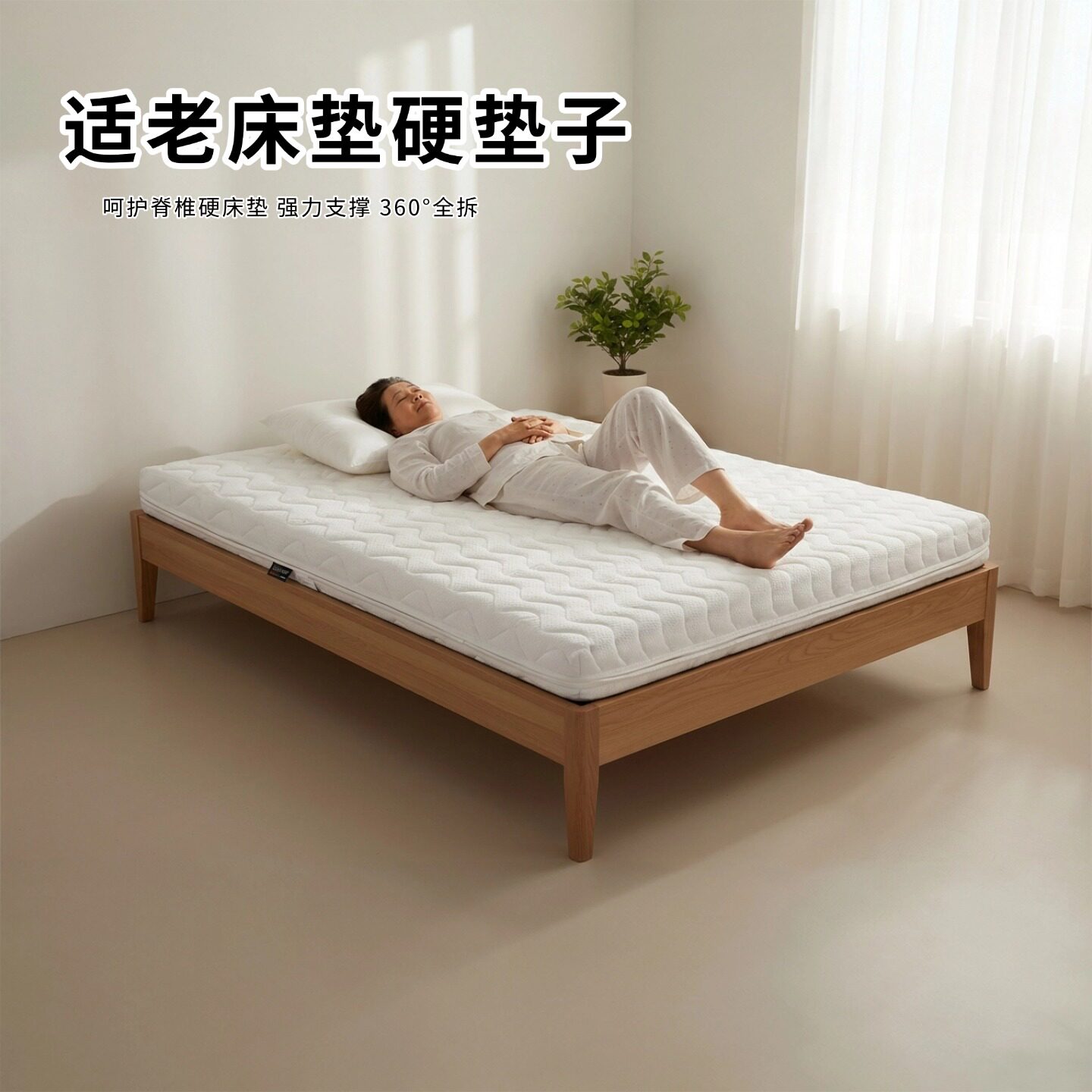 菲欧宫床垫硬垫子适老椰棕黄麻S型儿童护腰全拆0甲醛0胶水榻榻米