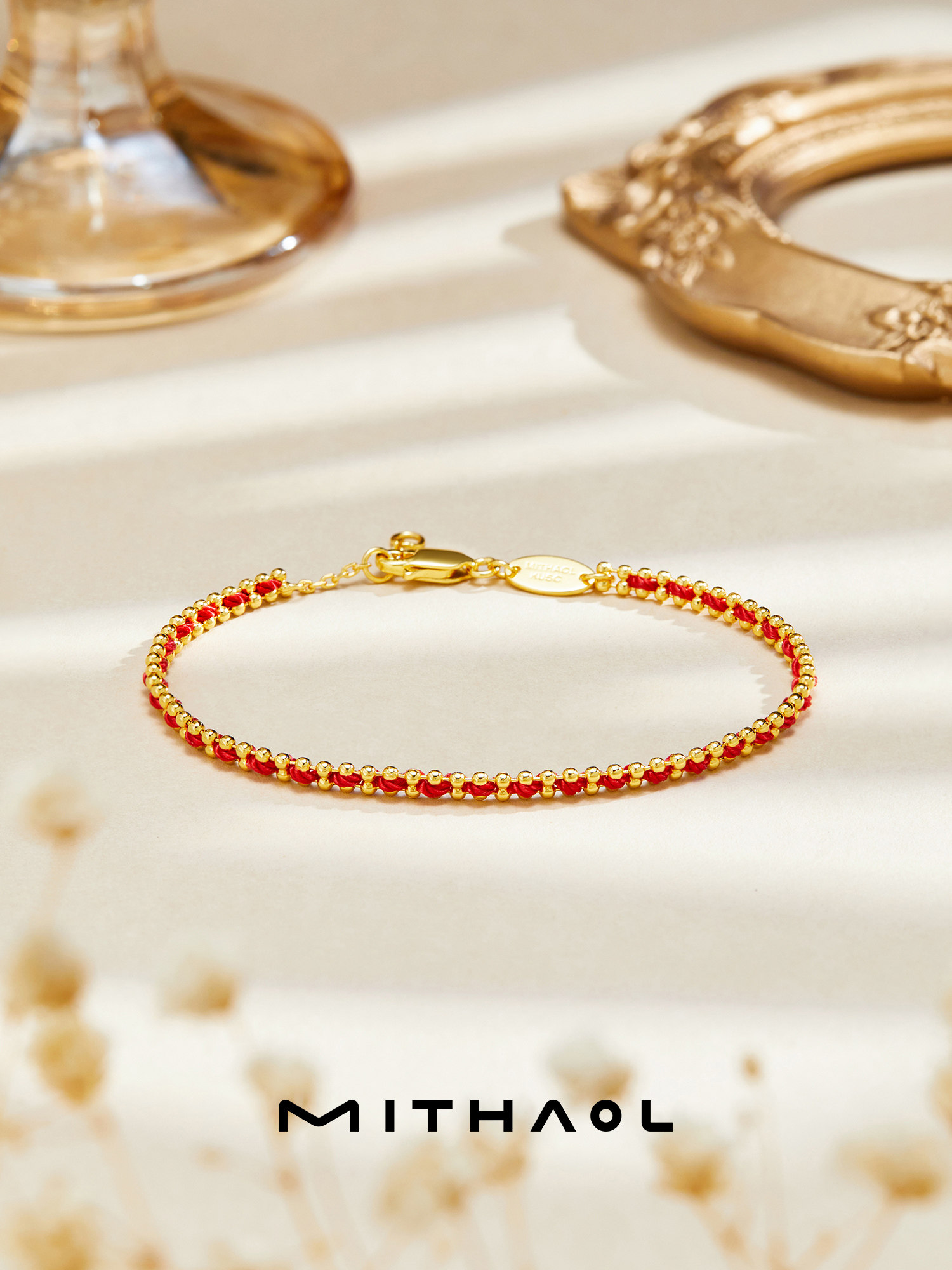 MITHAOL woven red string bracelet for women, light luxury, niche and high-end feel, zodiac year lucky luck bracelet for men, couple style thumbnail 6