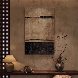 挂画客厅玄关过道壁画 酒店同款 侘寂风电表箱装 饰画轻奢高级感全季
