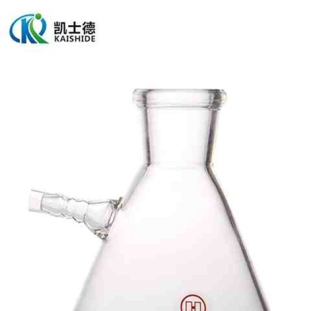 新品抽滤瓶上咀过滤瓶玻璃真空上下咀抽滤瓶5001000ml实验室上下