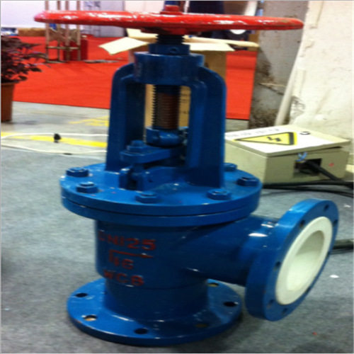 角式衬氟截止阀J44F46-16   角式法兰截止阀  DN50  DN65截止阀艾