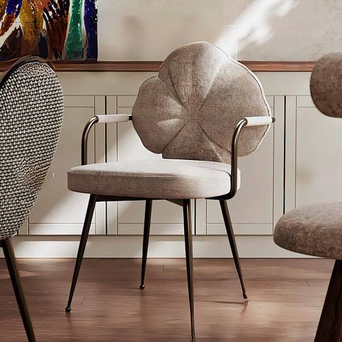 JUYI巨一意式极简梳妆椅繁花椅中古法式复古化妆凳高级感轻奢五金