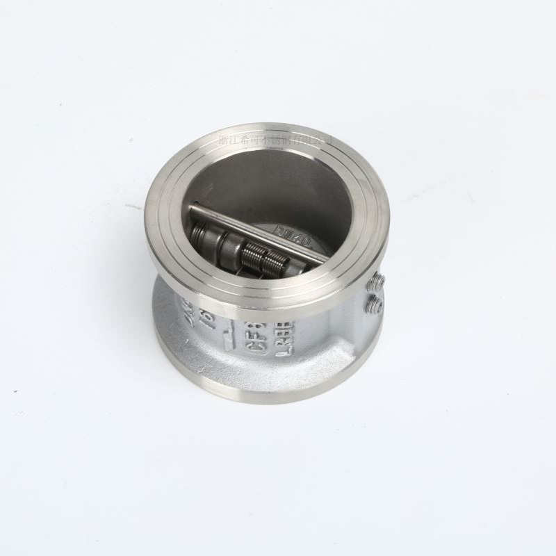 希可304不锈钢蝶形对夹式止回阀H76W-16P逆止阀门DN5080防逆流