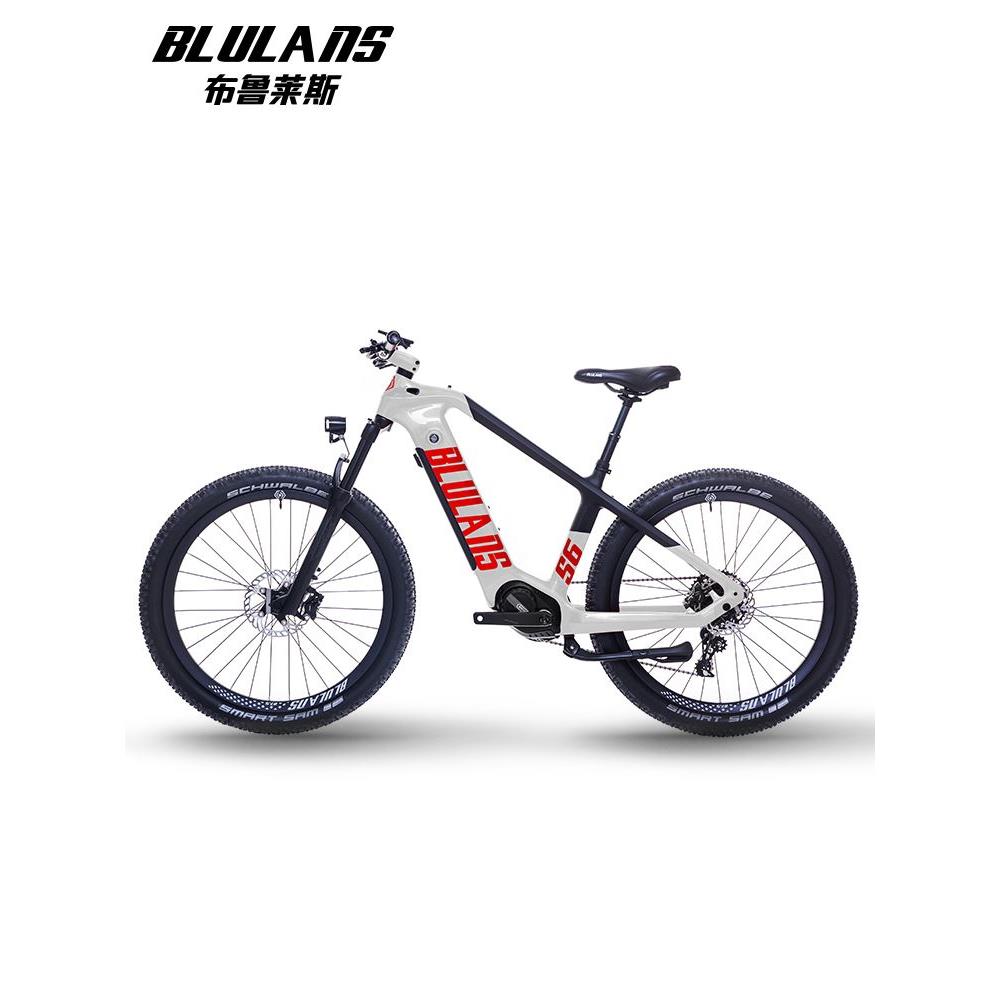 BLULANS S6八方中置碳纤维电动助力山地自行车旅行城市通勤越野车