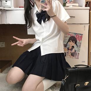 短袖 JK衬衫 基础款 花千猪原创 日系学院白色立领JK制服学生校服