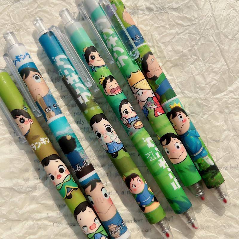 卡通中性笔学生碳素笔韩版可爱黑笔.按动水笔学生用品黑笔