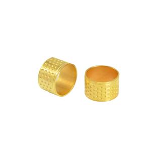 家用缝纫工具铜顶针金色顶针家庭缝补用压针器顶针箍