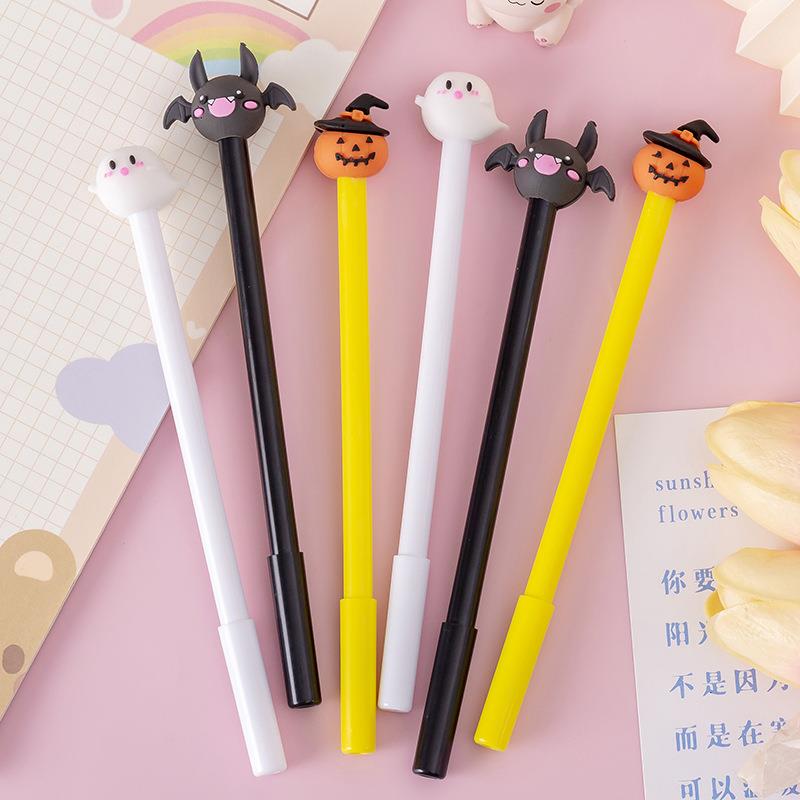 创意南瓜灯蝙蝠幽灵万圣节中性笔黑文具六一期末圣诞礼物奖品