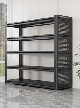 家用货架多层置物架阳台一体靠墙储物架仓库快递钢制货物架铁架子