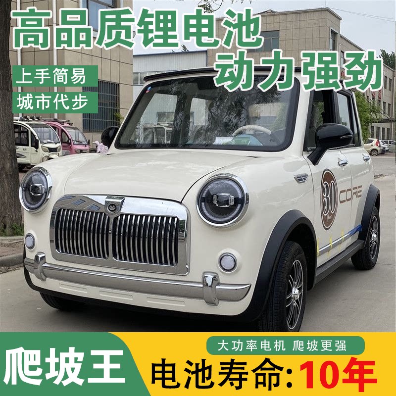 新能源电动四轮车成人油电两用老年车代步新款家用轿车锂电电瓶车