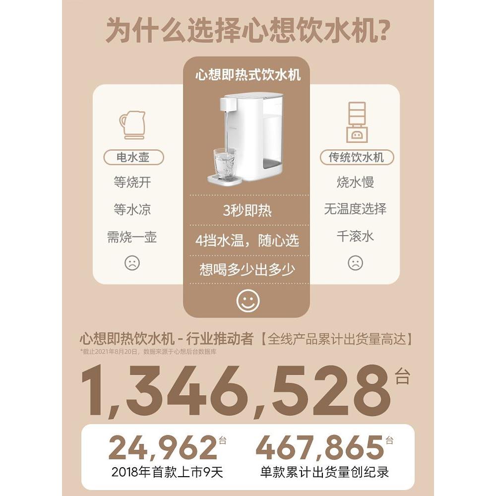 苏宁推荐心想即热式饮水机直饮水器小型家用台式净水桌面速热1212