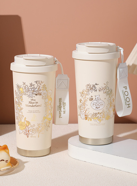 迪士尼维尼316不锈钢悦享咖啡保温杯530ml高级感圣诞礼物水杯