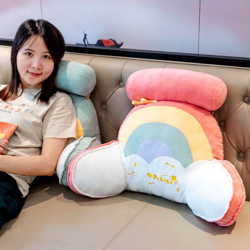 彩虹靠背床边软包榻榻米靠垫女生床枕大靠背腰枕腰垫宿舍,居家布艺,床头靠垫,淘宝优惠券,粉丝福利购,淘宝优惠卷