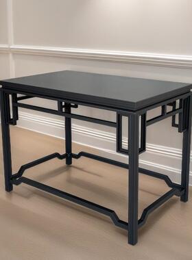 铝合金大回纹花几黑色盆景架花架室内家具装饰架室外阳台园林几架