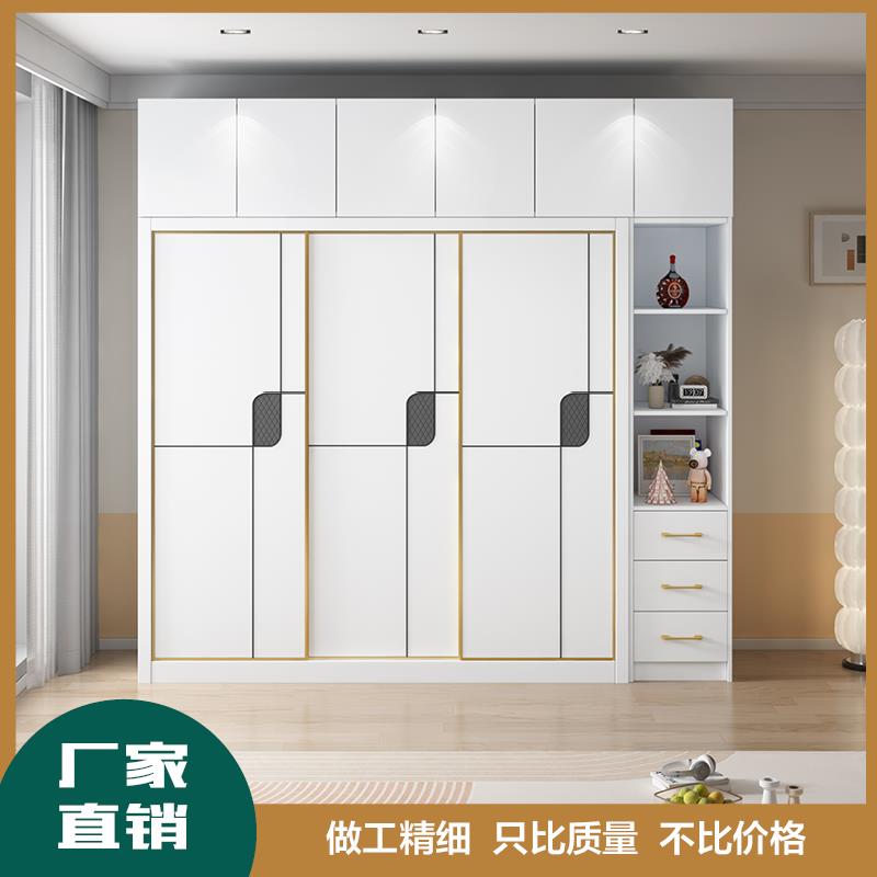 实木推拉门滑门衣柜梳妆台一体式简约家用卧室生态板实木大衣橱柜