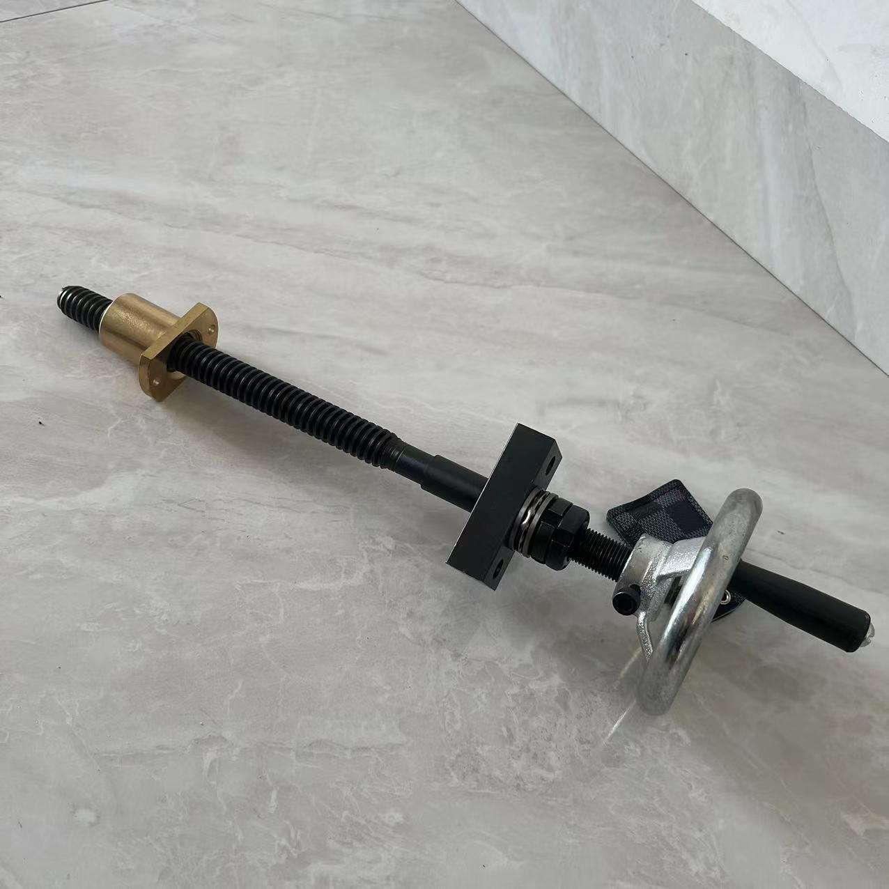 现货手摇升降丝杆粗螺纹正反牙丝杆螺母手轮梯形丝杆铜母丝杆套装