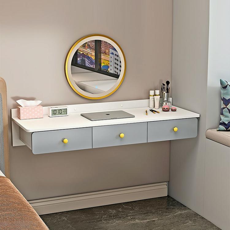 墙上悬挂悬空电脑桌家用壁挂台式书桌无腿梳妆台办公卧室儿童学习