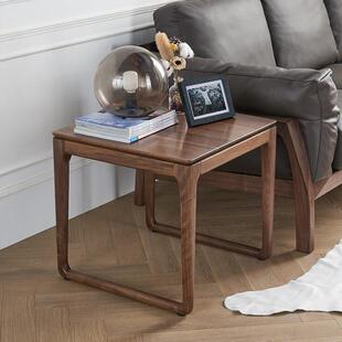 北美黑胡桃木角几客厅小桌子小茶几简约沙发边几边桌实木边角几桌