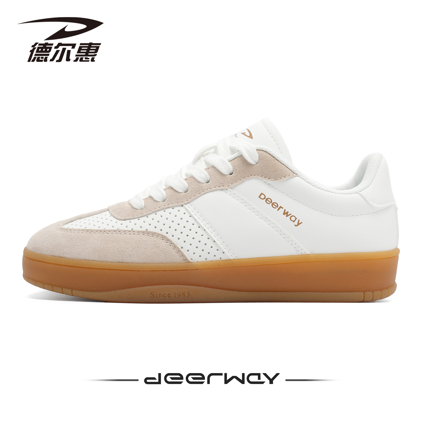 德尔惠德训鞋女款2025新款小白鞋