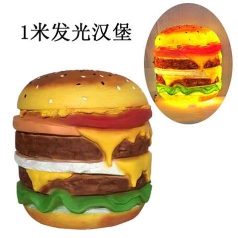 烘焙店装饰摆件玻璃钢仿真大面包模型雕塑汉堡店招牌门头立体壁挂