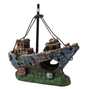 Ship Landscape Pirate Dec Wreck Fish 极速Aquadrium Tank