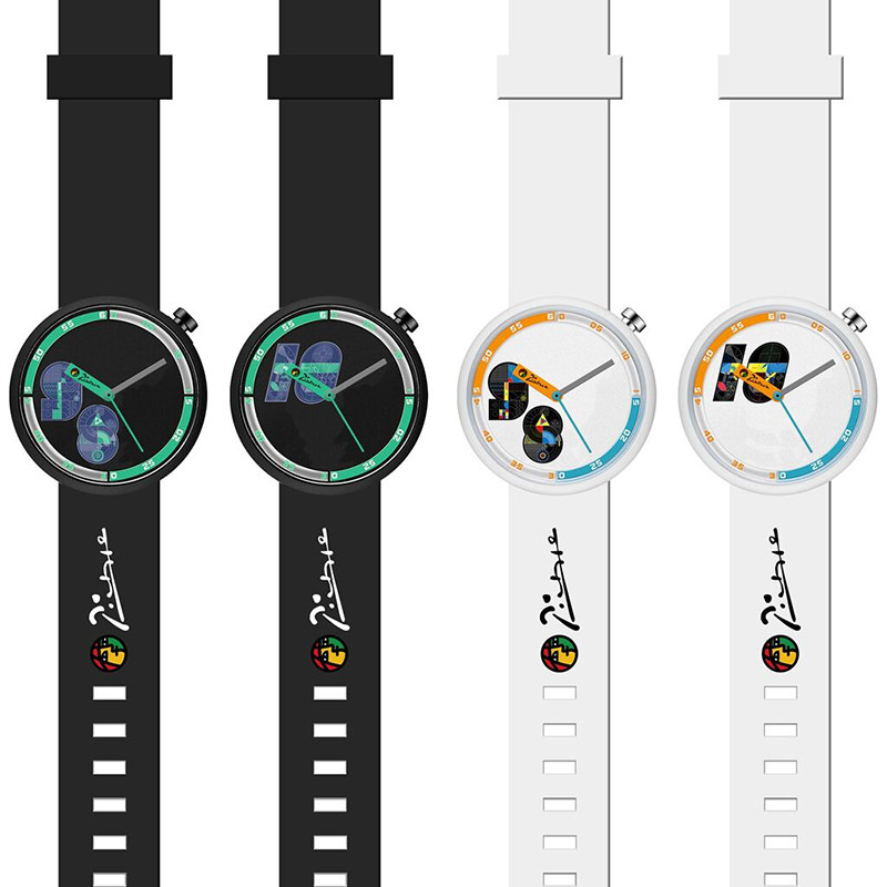 毕加索腕表情侣腕表八九不离十时尚潮流个性百搭胶带女生男生手表